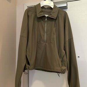 Abercrombie and fitch quarter zip dry fit size XS green